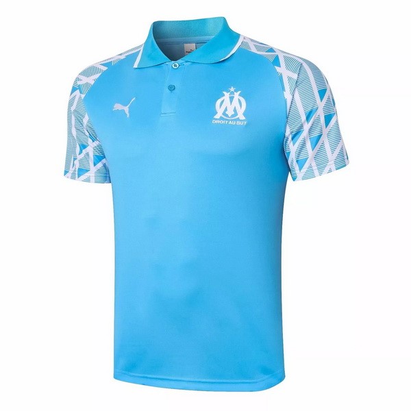 Polo Marseille 2020-21 Bleu Clair Blanc